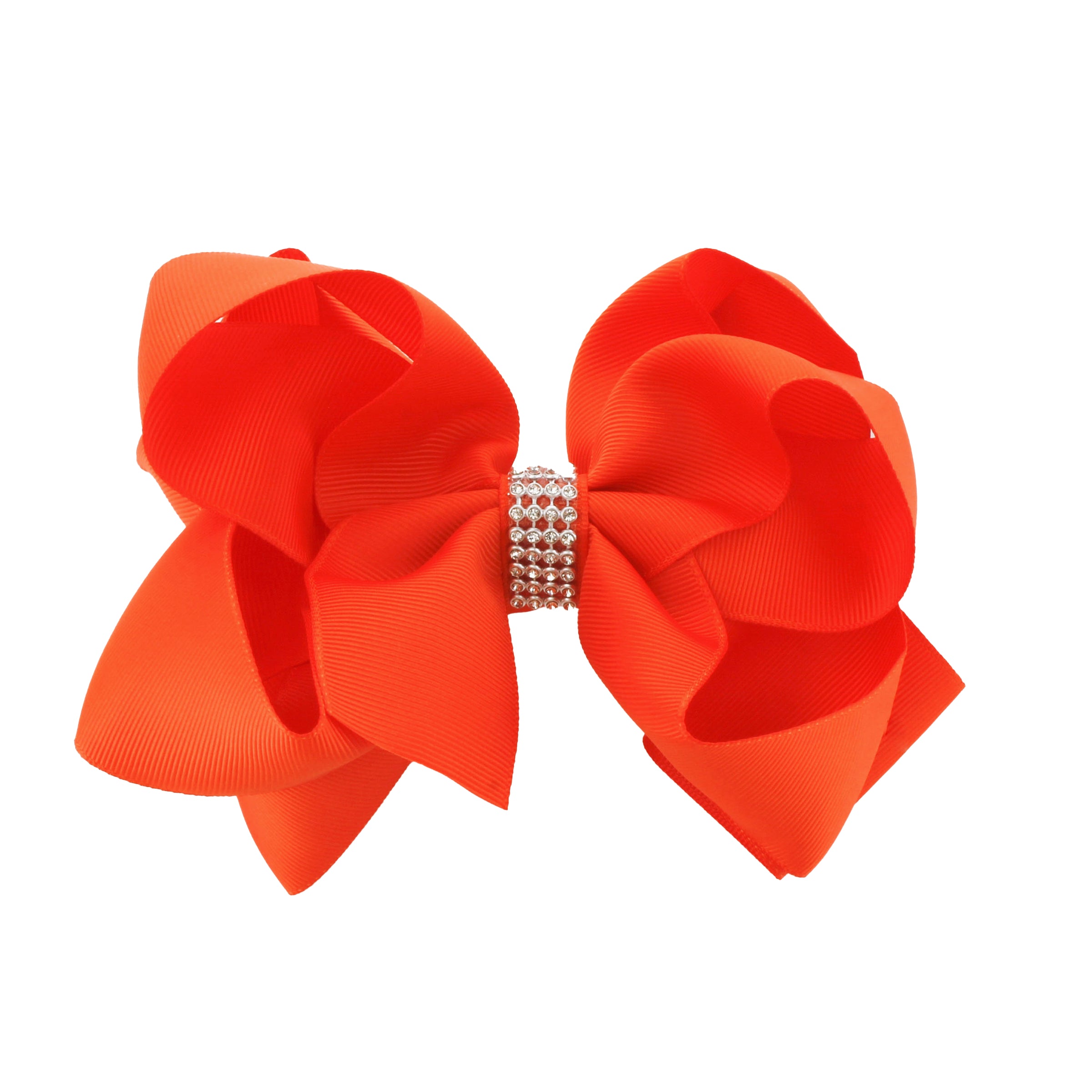Large Stacked Boutique Hair-Bow with Rhinestone Bling Center – My